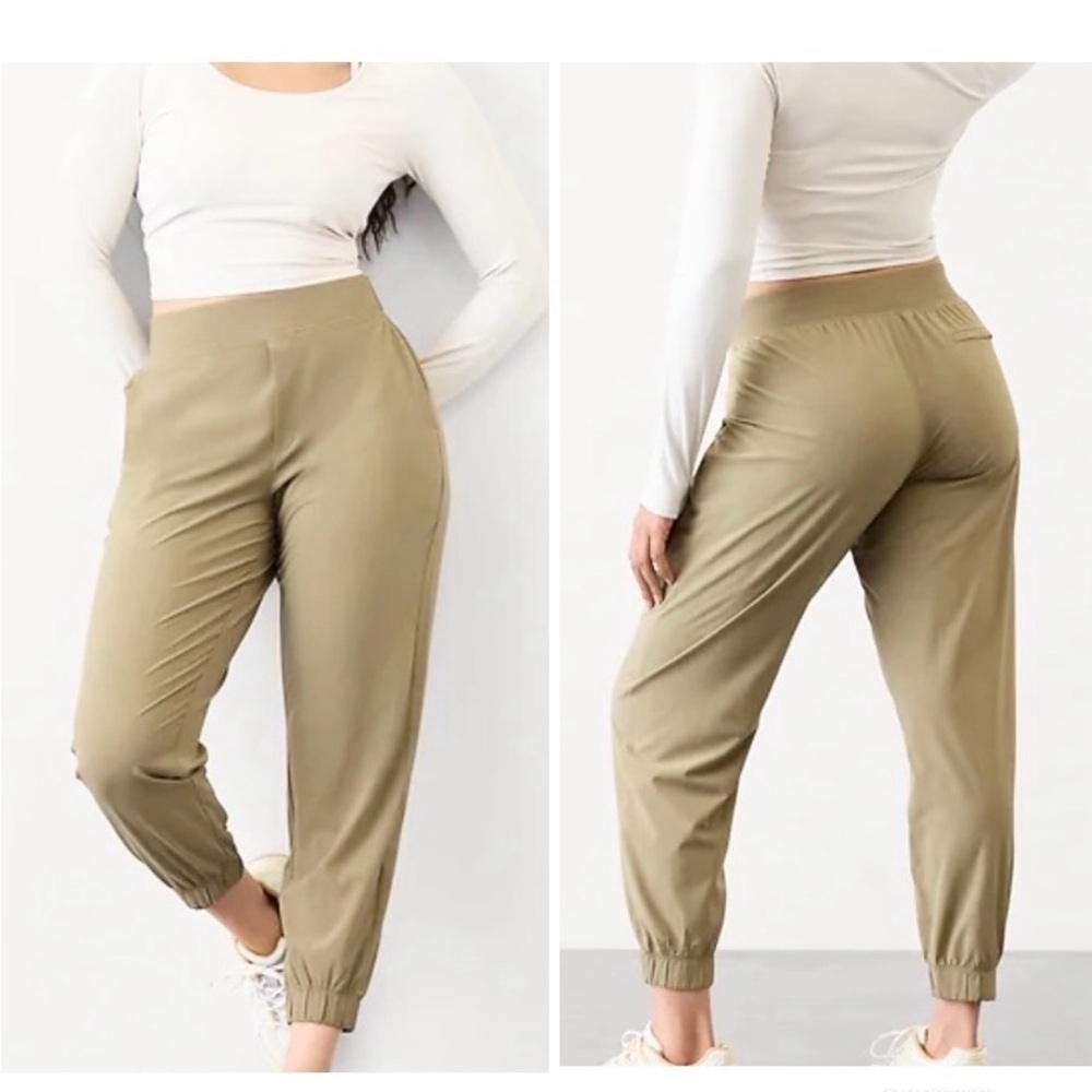 New Athleta Brooklyn Mid Rise Ankle Pant Womens 14 Olive Branch